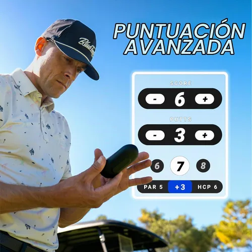 Vista 8 de Blue Tees Golf Ringer - GPS de golf magnético portátil, pantalla táctil, telémetro de distancia de golf resistente al agua, más de 40,000 campos