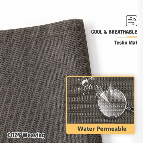 Vista 35 de Veehoo Cama elevada para perros a prueba de mordidas - Cuna elevada refrescante para mascotas - Marco de aluminio plateado y tela de malla