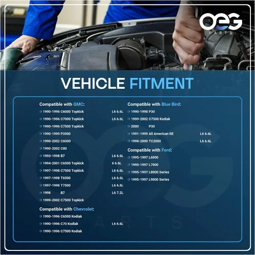 Vista 4 de OEG Parts Nuevo arrancador compatible con Chevy GMC C8500 Caterpillar 1990-2002 Motor diesel P-Series Van 10461082 10461094 10461110 10461152