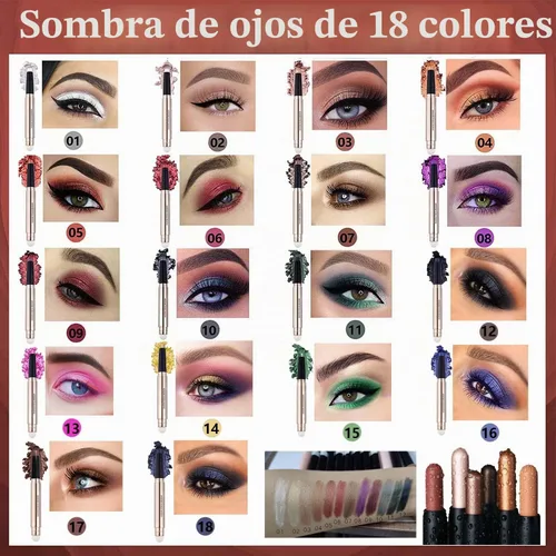 Vista 6 de Juego de sellos de sombra de ojos en barra y alas en crema, regalo del día de la madre, lápiz de sombra de ojos rosa nude, lápiz de sombra de ojos