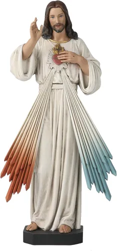 Vista 8 de Estatua de Jesucristo de la Divina Misericordia Católica BC de 6 pulgadas de alto, regalo religioso, decoración católica para interiores del hogar
