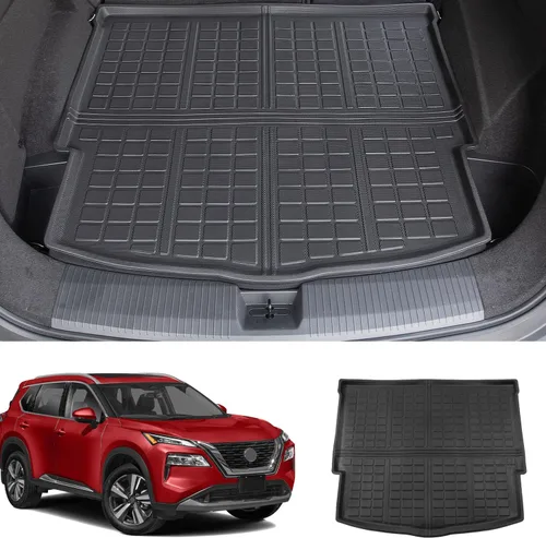 Vista 25 de powoq Alfombrilla de maletero compatible con Kia Carnival 2022-2026, protector de carga con protección para todas las estaciones, alfombrilla