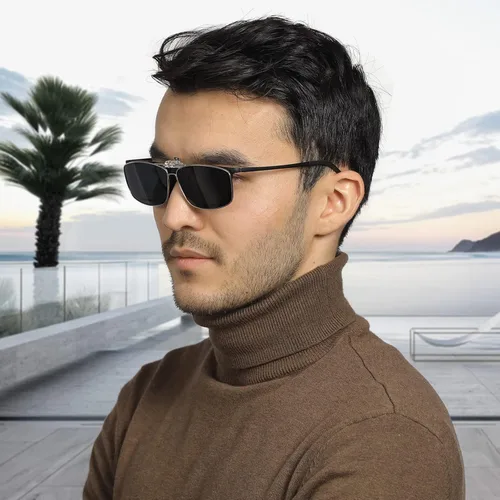 Vista 2 de TERAISE Gafas de sol polarizadas con clip con función abatible, adecuadas para conducir deportes