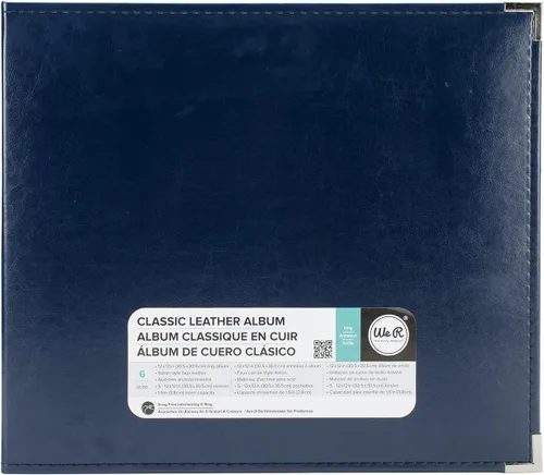Vista 15 de We R Memory Keepers Álbum de fotos de 12x12 Aqua, Protege recuerdos y fotos, Piel sintética suave y libre de ácidos, Etiqueta decorativa elegante