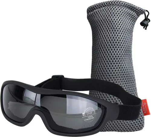 Vista 9 de Viriber Gafas de motocicleta - Gafas de protección UV para exteriores, gafas de combate a prueba de polvo