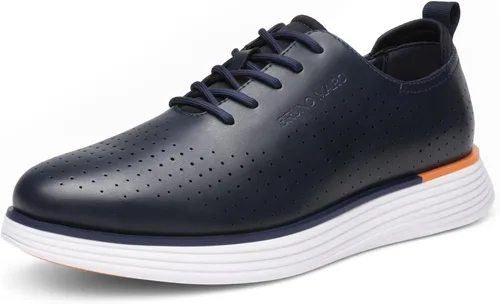 Vista 17 de Bruno Marc - Tenis de vestir MaxFlex de moda para hombre, zapatos casuales clásicos Oxfords Negro
