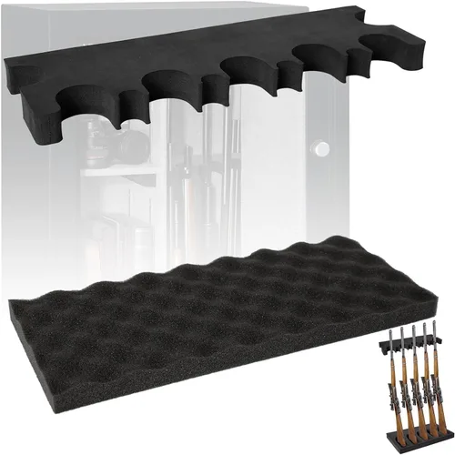 Vista 13 de OCQOTAT Estante para Armas para Almacenamiento de Armas, Accesorio de Caja Fuerte para Armas para Rifles y Escopetas, Soporte para Armas en Gabinete
