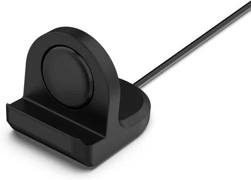 Vista 3 de Soporte de carga USB negro compatible con Google Pixel Watch, base de estación de carga con cable USB de 3.3 pies, accesorio de repuesto para Google