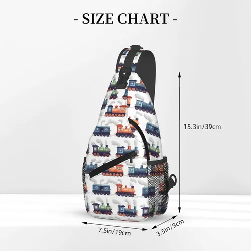 Vista 2 de Small Crossbody Bags for Women Men - Vintage Steam Train 1 Print Adjustable Shoulder Bag Fanny Packs Belt Sling Bag Crossbody Purses Backpack for