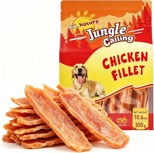 Vista 11 de Jungle Calling Golosinas para perros de pechuga de pollo para razas