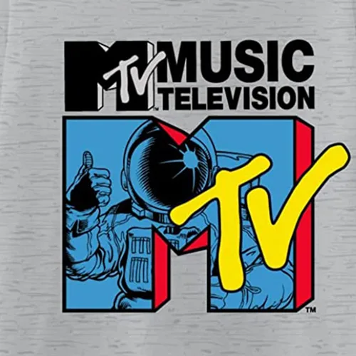 Vista 2 de MTV Mens Classic Logo Men's Long Sleeve T-Shirt