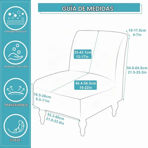 Vista 6 de Iauddy Funda para Silla de Acento Slipper sin Brazos Slipcover, Elástica de Spandex Extraíble Tela Jacquard Funda Antideslizante para Silla de Beige