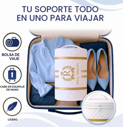 Vista 6 de Almohada de viaje de espuma viscoelástica Royal Therapy, almohada para el cuello de bambú ajustable para dormir de lado (viaje 18 x 12 x 5)
