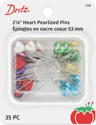Vista 5 de Dritz 68-9 pines perlados, largos, blancos, 1-1/2 pulgadas (100 unidades)