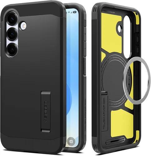 Vista 26 de Spigen Funda para Galaxy S25, Tough Armor MagFit [Kickstand] [Compatible con MagSafe] [Protección de grado militar] - Abyss Green Abyss Verde