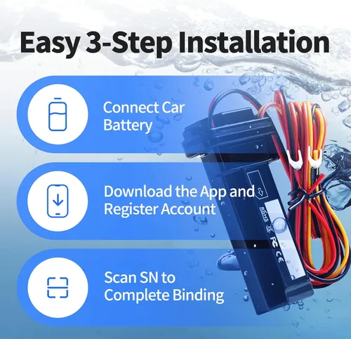 Vista 5 de Rastreador GPS con cable para vehículos, sin cargo mensual, sin suscripción, seguimiento en tiempo real, SIM 4G y datos incluidos, historial