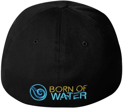 Vista 2 de Gorra Flexfit de buceo con diseño de pulpo (anillo azul), Azul Patchwork