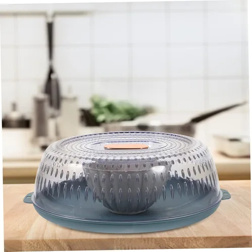 Vista 5 de UPKOCH Cubierta transpirable para verduras, bandeja transparente de plástico, cubierta de salpicaduras de microondas, cubierta de alimentos, caja