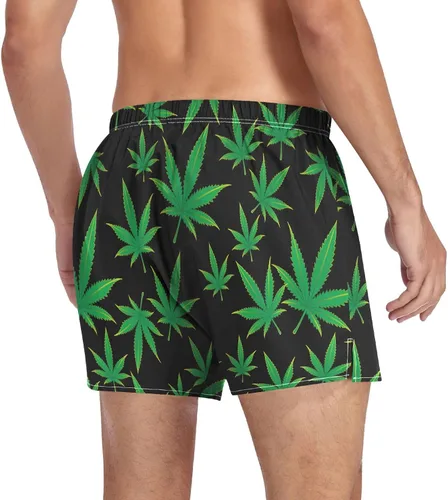 Vista 4 de Calzoncillos tipo bóxer para hombre, suaves, transpirables, tejidos, con botones, tallas S-XXL
