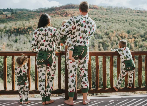 Vista 15 de Lazy One - Pijamas navideñas a juego con solapa trasera; para perros, bebés, niños, adolescentes y adultos