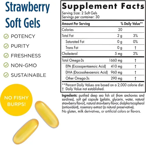 Vista 9 de Nordic Naturals DHA Xtra, Fresa - 60 geles blandos - 1660 mg Omega-3 - Fórmula DHA de alta intensidad para el cerebro y el sistema nervioso - Sin
