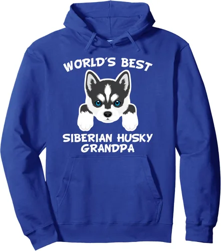 Vista 3 de World's Best Siberian Husky Grandpa Dog Granddog Sudadera con capucha