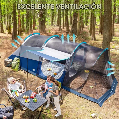 Vista 4 de TIMBER RIDGE 8 Person Family Camping Tent with Screen Porch
