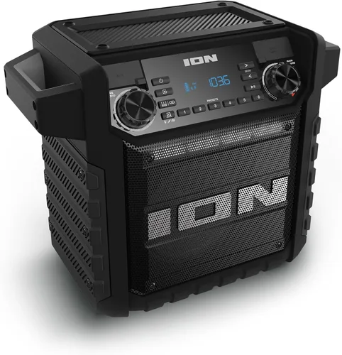 Vista 11 de ION Sport 320 - Altavoz de fiesta Bluetooth para exteriores de 200 vatios con batería recargable, radio FM, luces, carga USB, aplicación, sonido