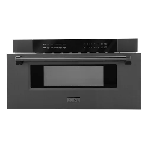 Vista 7 de ZLINE 30" 1.2 pies cúbicos. Microondas empotrado con cajón en acero inoxidable negro
