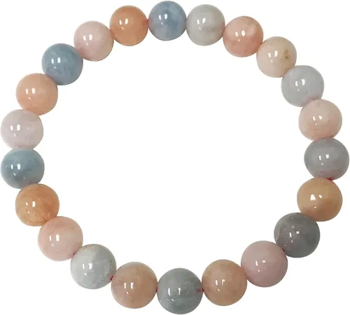 Vista 164 de Gem Avenue Handmade Round Bead Stretch Bracelet Unisex Natural Stone Beaded Jewelry for Men & Women, Elastic Wristband for Daily Wear