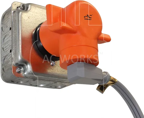 Vista 6 de AC WORKS RV/Range/Generator 14-50 Enchufe de 50 amperios a 6-20R 15/20Amp 250Volt Adaptador (A 6-20 Compacto)