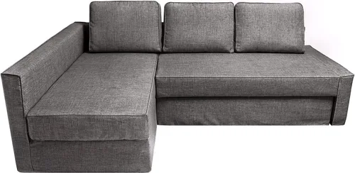 Vista 12 de IKEA Friheten - Funda de sofá cama para sofá cama pequeño, fundas de sofá para sala de estar con cojín y fundas de almohada (S-12, diván derecho)