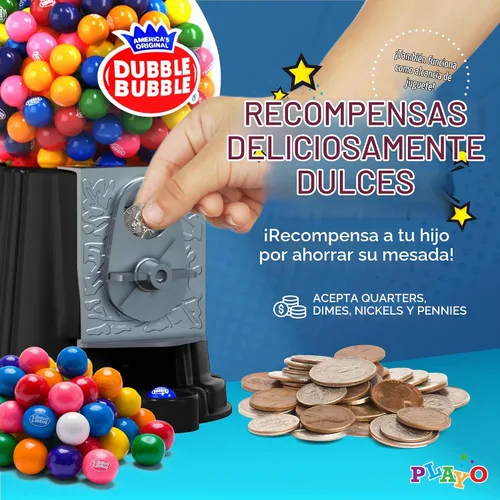 Vista 4 de Máquina de Chicles Caramelos de Halloween - para Niños 8.5" - Banco de Juguete Operado con Monedas - Máquina de Chicle Dubble Bubble Estilo Clásico