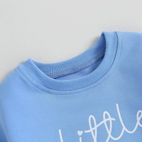 Vista 5 de Pivanzore Mameluco de otoño para bebés y niñas, de manga larga, con estampado de letras, suéter de gran tamaño, para otoño e invierno