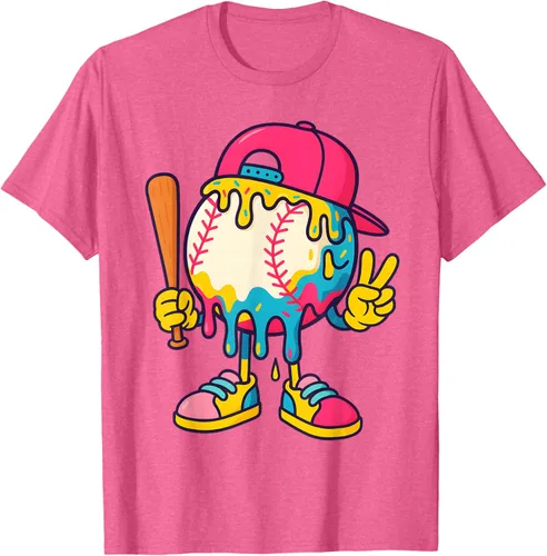 Vista 33 de Camiseta de béisbol Ice Cream Drip Youth Back To School Baseball Stuff