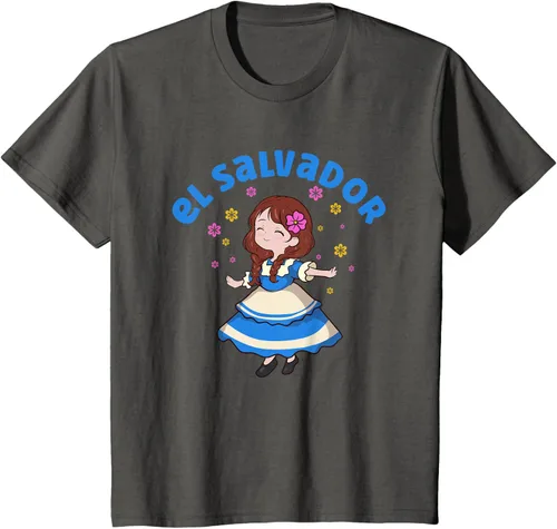 Vista 39 de Camiseta de mujer hispana con bandera salvadoreña de El Salvador Orgullosa, Negro