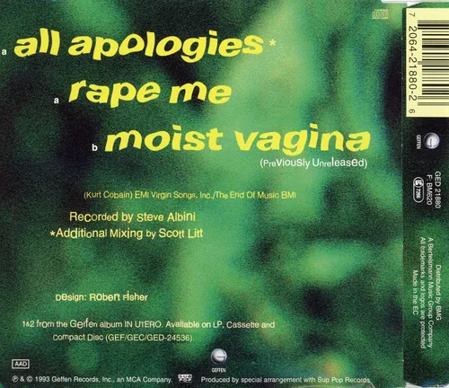 Vista 2 de All ApologiesRape MeMoist V