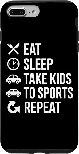 Vista 12 de Eat Sleep Take Kids to Sports Repeat Sports Parent Life Case for iPhone 17