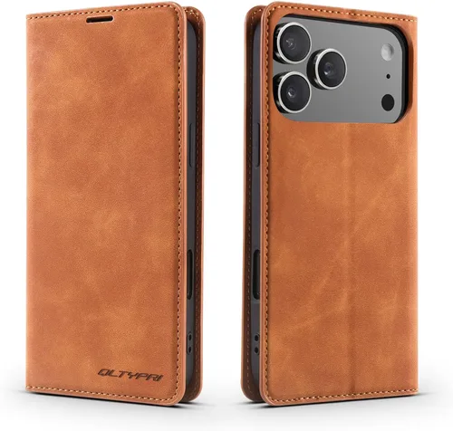 Vista 28 de QLTYPRI Funda tipo cartera para iPhone Air, 3 tarjeteros, color negro Funda de piel sintética de alta calidad, cierre magnético, soporte