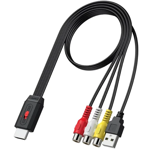 Vista 2 de Neoteck Convertidor RCA a HDMI 20cm/0.66ft AV a HDMI Cable