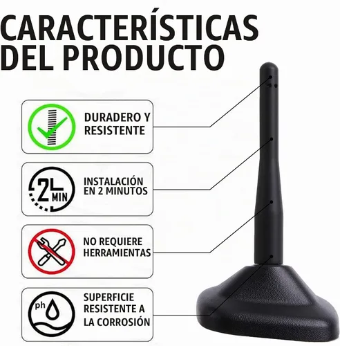 Vista 5 de VOFONO - Antena corta compatible con Mini Cooper 2000-2025, accesorios para Mini Cooper, mástil de antena de 11.4 cm de reemplazo