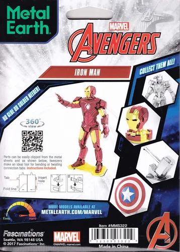 Vista 7 de Maqueta Fascinations de metal de Iron Man en 3D