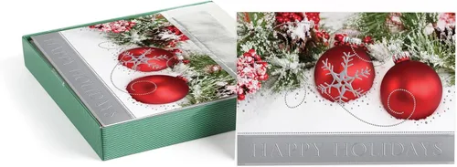 Vista 11 de Between The Branches Tarjetas Navideñas con Lámina Dorada / 16 Tarjetas de Navidad en Caja con Sobres Forrados de Lámina / 5 5/8" x 7 7/8" Tarjetas