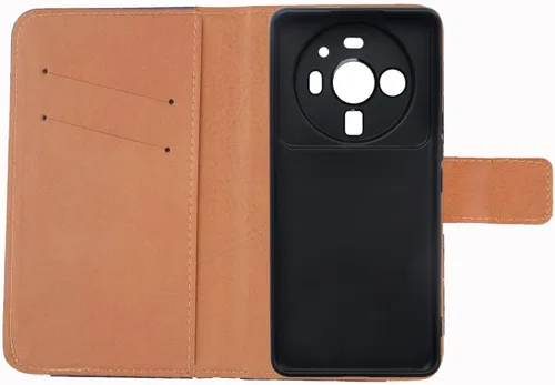 Vista 2 de Pattern Wallet Design Flip PU Leather Cover Skin Protection Case TPU Silicone Shell for Xiaomi 12S Ultra 6.73" (Back Girl)