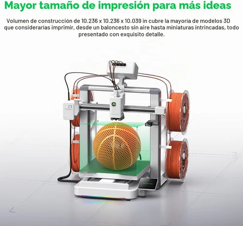 Vista 4 de Creality SPARKX i7 Nano Combo 3D Impresora 3D, multicolor con CFS Nano de alta velocidad preensamblable de autonivelación automática de filamento