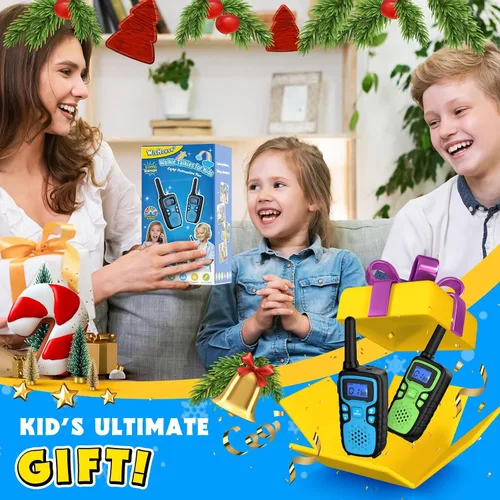 Vista 7 de Wishouse Walkie Talkies para niños y adultos de largo alcance recargable, regalo de cumpleaños de Navidad para niños y niñas de 3, 4, 5, 6, 7, 8, 9