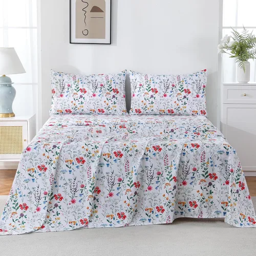 Vista 33 de Bedlifes Juego de sábanas refrescantes de 3 piezas tamaño individual con mezcla de rayón derivado de bambú, suave y transpirable, bolsillo profundo
