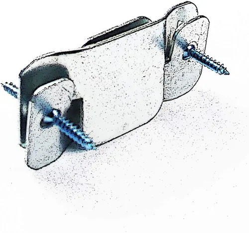 Vista 4 de Cerpourt Conectores de metal para sofá seccional de muebles, soporte de software de cierre de sofá seccional con tornillos para sofá biplaza