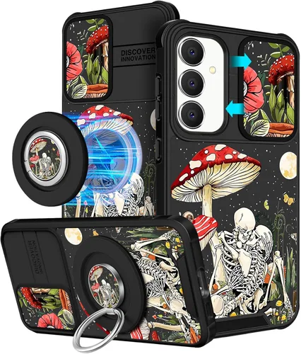 Vista 19 de Funermei Funda para teléfono Samsung Galaxy A15 5G - [2 en 1] Funda para teléfono de mujeres lindas chicas, diseño femenino de mariposa negra