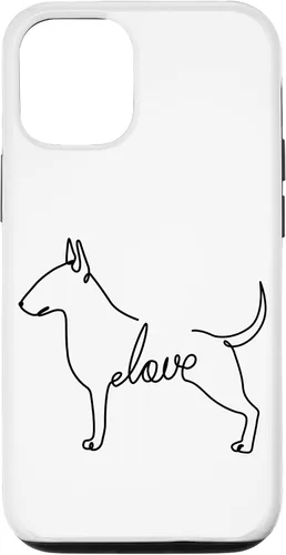 Vista 28 de Bull Terrier Love Bully Dog Love Single Line Art Sketch Case for iPhone 17